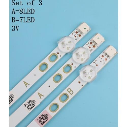 3pcs LED Lamp strip 17DLB40VXR1 LB40017 V0_05_38S for Bush VES400UNDS-2D-N11 VES400UNDS-2D-N12 Toshiba 40L3653DB 40L1653DB
