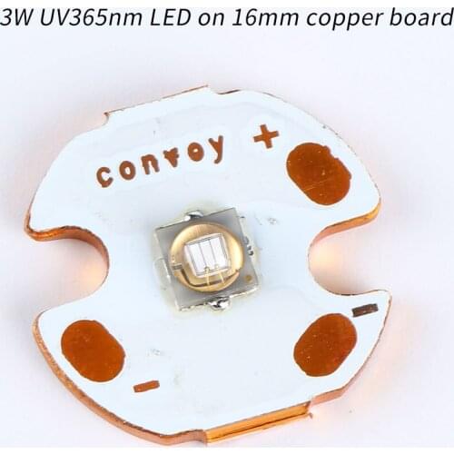 3W UV365nm LED on 16mm copper board,CUN66A1B,UV UV365