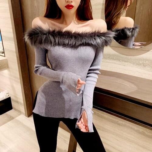 Женские пуловеры с открытыми плечами Take off glasses moth China At AliExpress