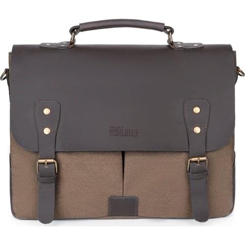 Vintage Canvas Briefcase Men Military Bag Men Multifunction Briefcase Casual Shoulder Bag Crossbody Bag Messenger Bags