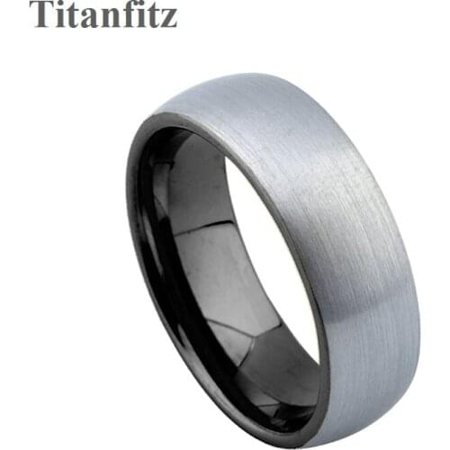Top quality 100% tungsten carbide ring male black Alliances wedding band couple rings for men and women comfort fit