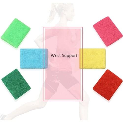 1PCS Hot Wristbands Sport Sweatband Hand Band Sweat Wrist Support Brace Wraps Guards For Gym Volleyball Basketball Tennis