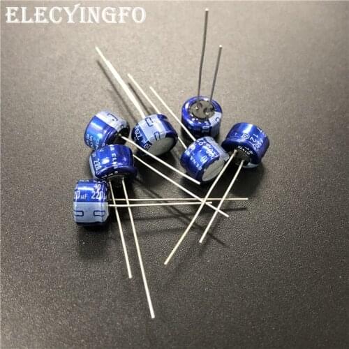 10pcs/100pcs 220uF 10V220UF ELNA 8x5mm High Quality Original 10V220uF Aluminum Electrolytic Audio capacitor