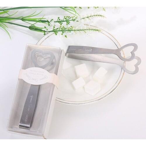 20 Pieces/Lot) Bridal Shower Favors of Heart Shaped Sugar Tongs Wedding and Party decoration favors For Kitchen gifts
