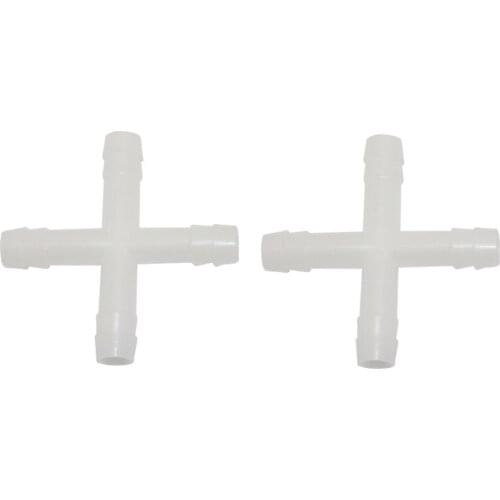 4-Way Connector with 10mm Barb Cross Quick Connectors Agriculture Garden Irrigation Pipe Fittings Hose Splitter 200 Pcs