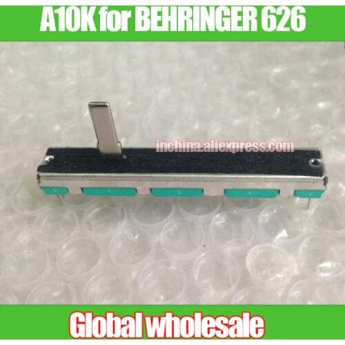 4pcs 60mm double linkage straight slide potentiometer A10K for BEHRINGER 626 / handle length 15MMC