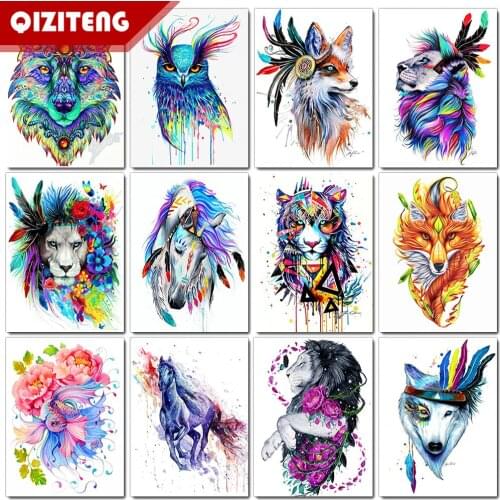 Full Square Animal Diamond Painting Color Lion Tiger 5D DIY Diamond Embroidery Art Cross Stitch High Quality Handmade Gifts