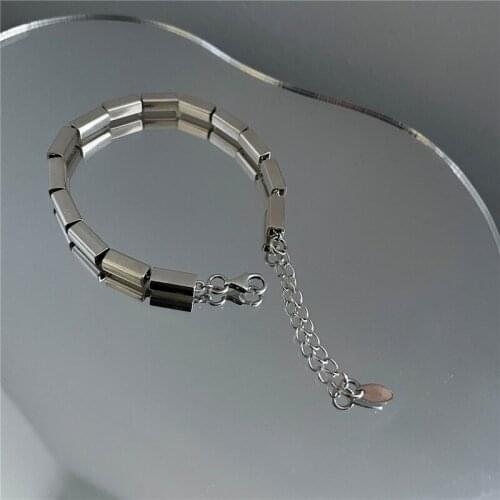 Miuoxion Retro Square Tube Chain Bracelet Personality Fashion Punk Party Jewelry For Women Feature Namour Charm Gift All Seasons