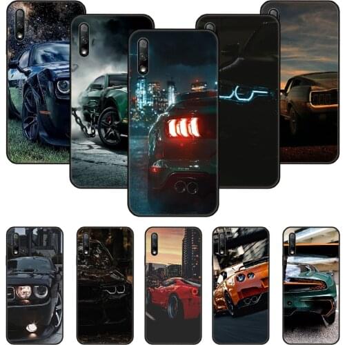 Phone Case For Huawei Honor 9X 10 9 20 8X 8A 8S 7X 7A i A Pro Play Lite Black Cover Prime Silicone Etui Soft awesome Sports Car