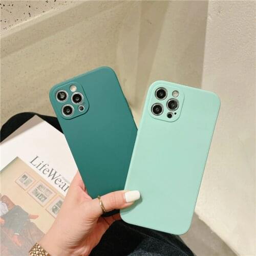 Luxury Soft Square Liquid Silicone Case For Xiaomi Redmi Note 10 9S 7 8 Pro 8T 9A 9C 8A K20 K30 Cover Mi 11 Ultra Note 10 Lite