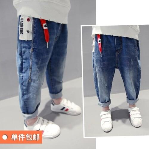 New Spring Kids Pants Girls Boy Jeans Thick Children Jeans for Boys Kids Baby Jeans Denim Pants Toddler Teenage Boys Clothing