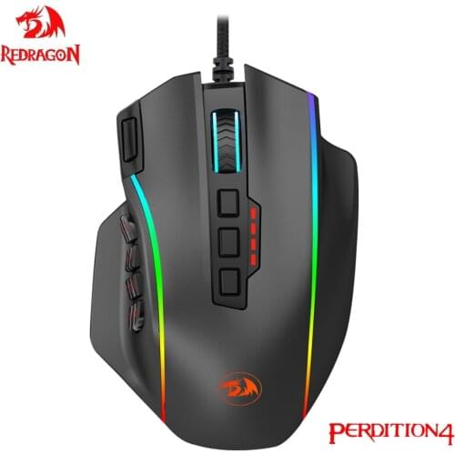REDRAGON Perdiction USB wired Gaming Mouse 12400 DPI programmable game mice backlight ergonomic laptop PC computer M901-K