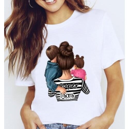 Women Graphic Love Striped Boy Girl 90s Mom Mother Mama 2021 Cute Lady Clothes Tops Clothing Tees Print Female Tshirt T-Shirt