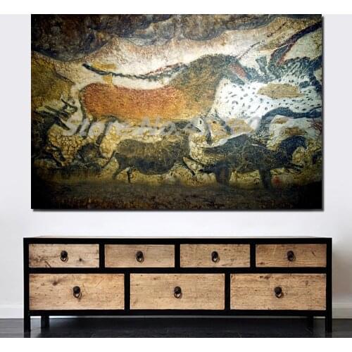 Lascaux Cave Painting Ancient Art Canvas Prints Picture Modular Paintings For Living Room Poster On The Wall Home Decor