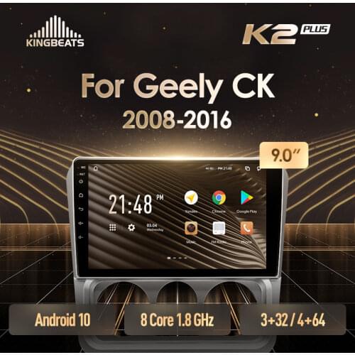 KingBeats Android 10 Octa-Core head unit HU 4G in Dash Car Radio Multimedia Video Player Navigation GPS For Geely CK 2008 - 2016 no dvd 2 din Double Din Android Car Stereo 2din