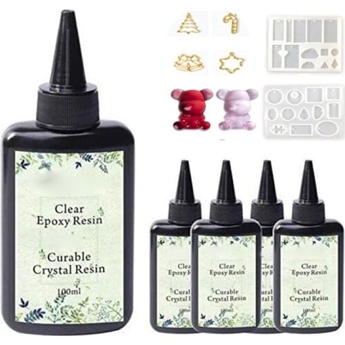 DIY Crystal Glue Jewelry Resin Crystal Clear Hard Type Glue for Jewelry Making Craft Decoration 3.4 Fl Oz A66