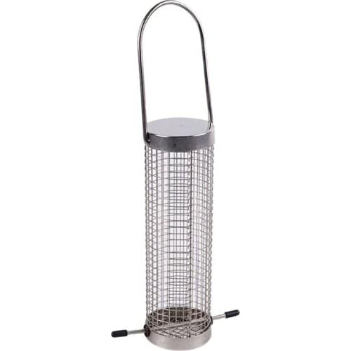 Wild Bird Cage Feeder Outdoor Hanging Garden Port Seed Food Contain Foraging Toy R7RC