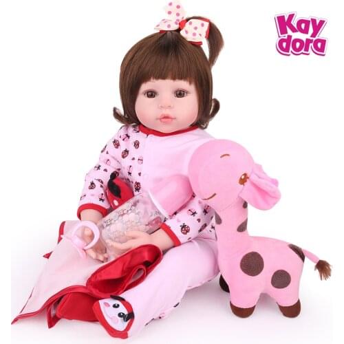 Reborn Baby Doll Toy Cloth Body Stuffed Realistic Baby Doll With Toddler Birthday Christmas Gifts For Kids