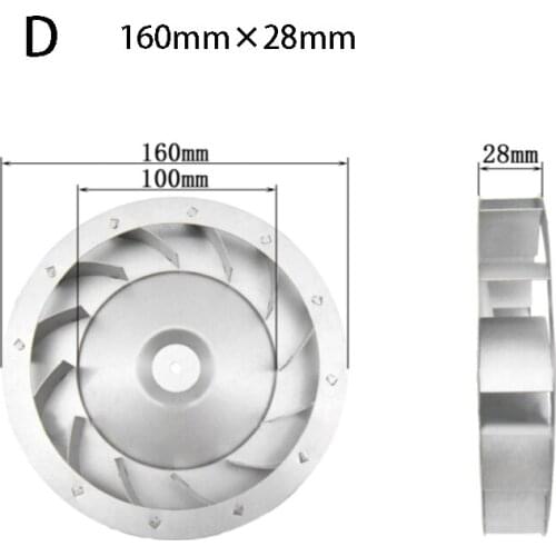 Vane Motor Blades Fan Impeller shaft aluminum blower fan small blade wheel Multivane 120 140 200mm impeller Centrifugal