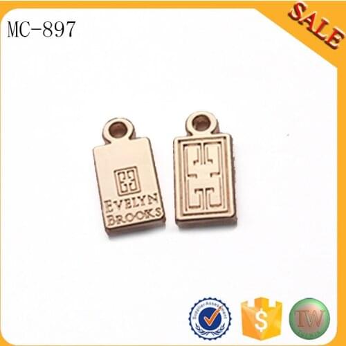 MC897 Facory made Jewelry Charm Tag With Printed Logo Engraved Metal Jewelry Tag For Bracelet