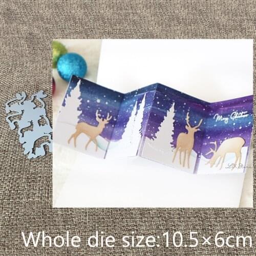 New Design Craft Metal stencil mold Cutting Dies Christmas deers decoration scrapbook die cuts Album Paper Card Craft Embossing