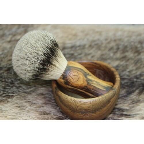 Frank Shaving-Natural Ebony Set, Silvertip Hair Brush 22mm,#4 Shaving bowl,Gift Shaving Set/Kit #SI22-EW37BW+FREE SHIPPING