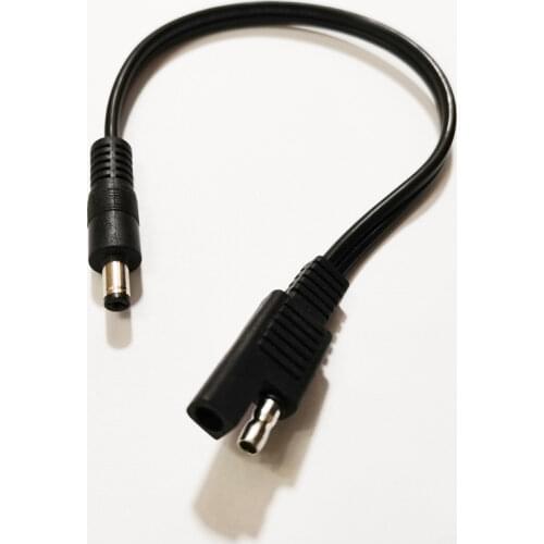 NCHTEK DC 5.5x2.1mm Male Plug to SAE Power Extension Connector Cable About 25CM/Free DHL Shipping/100PCS