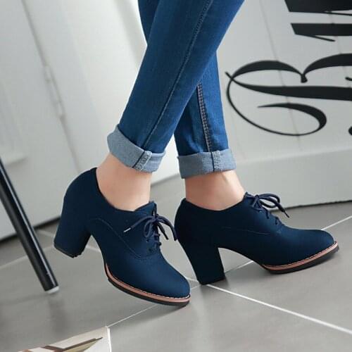 New Design Big Size 43 High Heels Shoes Lady Pumps Cross-tied Year-round Classic Office Lady Pumps Woman Shoes
