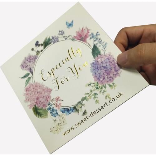 Custom Business Diapaly Card Print Thank You Cards Foil Gold