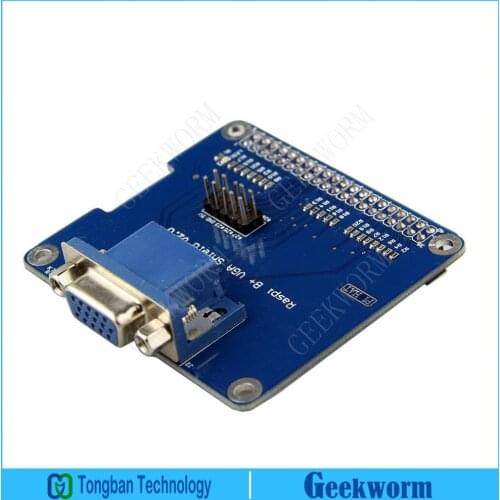 Geekworm VGA Shield Adapter Expansion Board Extend VGA interface via GPIO Compatible with Raspberry Pi 3 Model B+plus/ Pi 3B
