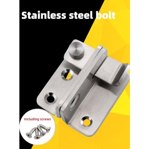 Turn On Left / Right Brief Simple Bolt Anti-theft Security Door Thick Stainless Steel Thicken Bolt Locker Lock Hasp Buckle
