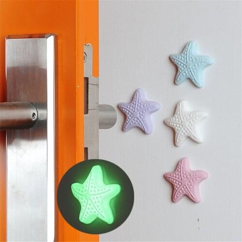 1PC Wall Protectors Self Adhesive Rubber Stop Door Handle Bumper Guard Stoppe Luminous Cabinet Catches for Door Stopper Doorstop