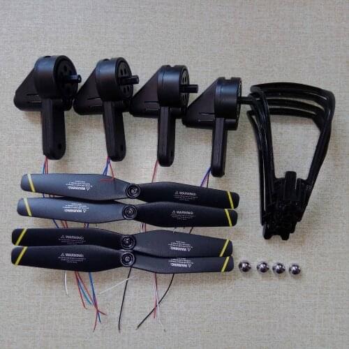 RC Wifi FPV drone Spare Parts Fold Wing Arm Include motor Gears LED Axis assembly set propeller protection ring for d107 m107