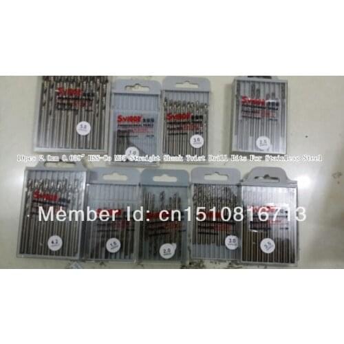 5pcs 6.8mm 0.204" HSS-Co M35 Straight Shank Twist Drill Bits For Stainless Steel