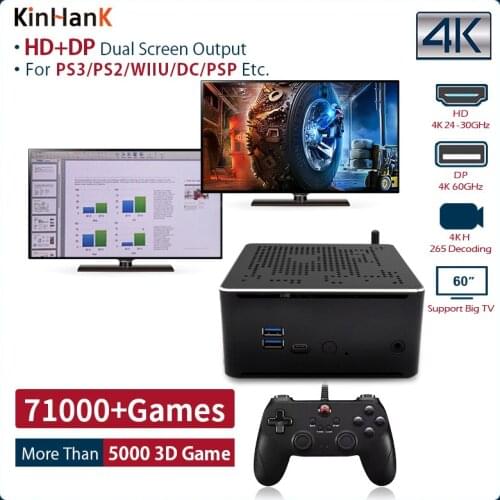 Super Console X Box Mini PC Retro Game Console WIN 10 Pro and Gaming Dual system For PS2/WII/PSP/N64/SEGA Build in 63000+ Games