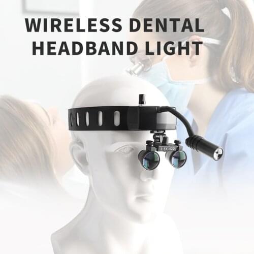 Wireless Dental and Surgical LED Lamp Headlamps wiith Binocular Loupes