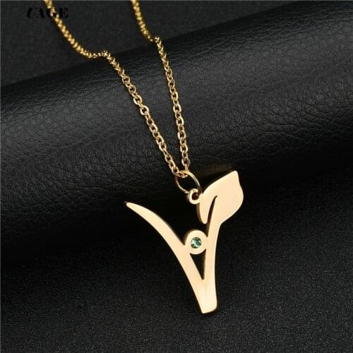 UAGE Vegan Necklace Vegetarian Symbol Necklace Pendant Gift for Vegetarian Vegetarian Jewelry