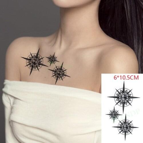 Waterproof Temporary Tattoo Sticker Totem Gear Flower Circle Body Art Flash Tattoo Fake Tattoo for Women Men
