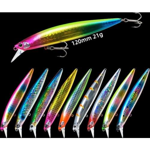 Japan Fishing Lure missile 120mm 21g Comes with luminous effect 0.3-1.0M depth Sea bass Lure