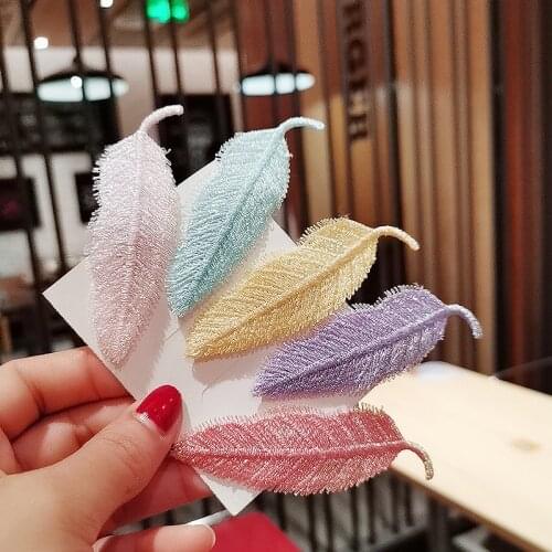 New Fashion Simple Feather Leaf Bb Clip Broken Hair Clip Bangs Clip Hairpin All-match Fresh Women Girls Accessoriesr Headwear