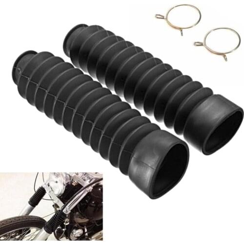 2PCS 13 Section Fork Bellows Universal Off-road Motorcycle Rubber Boot Dust Cap