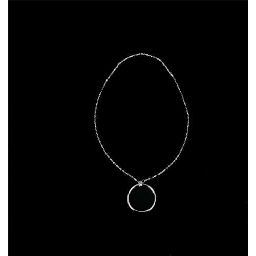 Hot Sale 2Pcs Magic Ring and Chain Cool Magic Trick Props Metal Knot Ring On Chain