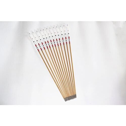 6pcs/12Pcs/24pcs 33" Archery Handmade Wooden Arrows 4pcs Turkey Feather and Iron Arrowhead for Recurve Bow Compound Bow Hunting