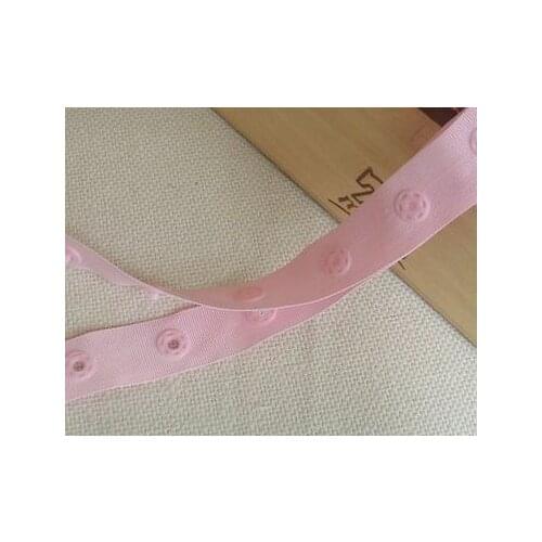 7M/lot width 18mm,Snap Dia.8mm,button gap 16mm plastic snap button ribbon tape trim for garment bag sewing accessories