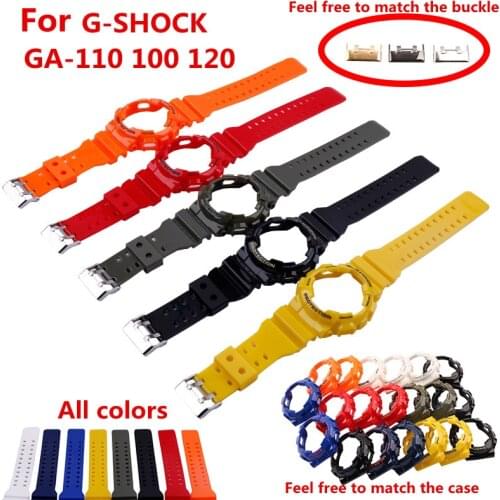 Watch accessories resin strap suitable for CASIO GAX GD GA110HC GB 100 120 140 smooth and shiny strap Watch case