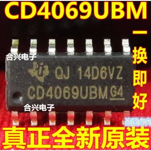 Cd4069 Cd4069ubm Logic Chip Real Brand New & Original! Just Change It