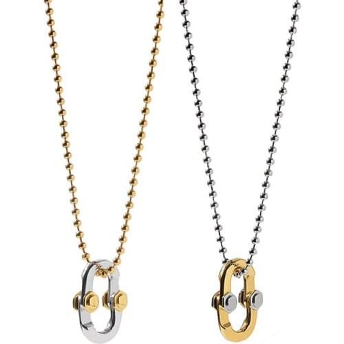 45cm~55cm High Quality Solitaive Chain Pendant Stainless Steel Bead Chain Necklaces For Women And Men Brand Jewelry