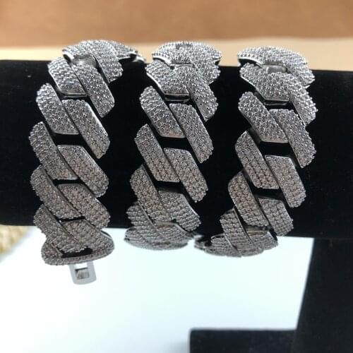 All diamond high quality micro paved cubic zirconia hip hop jewelry ice chain