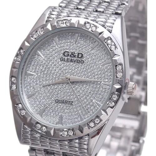 G&D Top Brand Luxury Women Bracelet Watches Quartz Wristwatch Golden Steel Relojes Mujer Lady Dress Watches Relogio Feminino