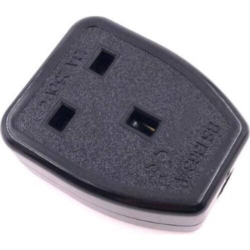 Black CE Copper Grounded 13A BS1363 Universal uk Extension power socket 3 Pin power cord cable connector wire converter Strip